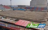 پروژه چمن طبیعی استادیوم شهید وطنی قائمشهر دو شیفته می‌شود