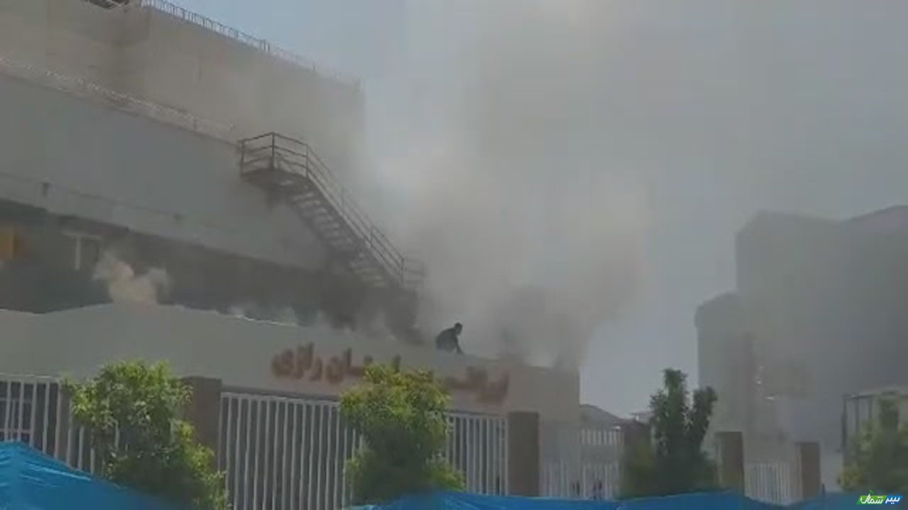 فیلم| وقوع آتش سوزی در بخش اورژانس بیمارستان رازی قائم‌شهر