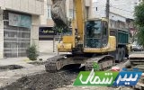 آغاز عملیات شبکه جمع آوری فاضلاب خیابان نیما قائمشهر