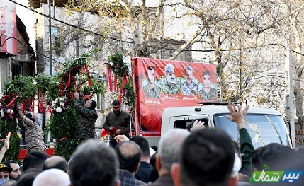 عکس|مراسم تشییع شهدای امنیت و راهپیمایی محکومیت اغتشاشات ساری